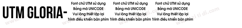 UTM Gloria字体转换